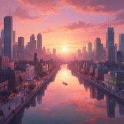 Bitcoin City Sunset Relax Lofi Track | Lo-Fi World Relaxing Tunes