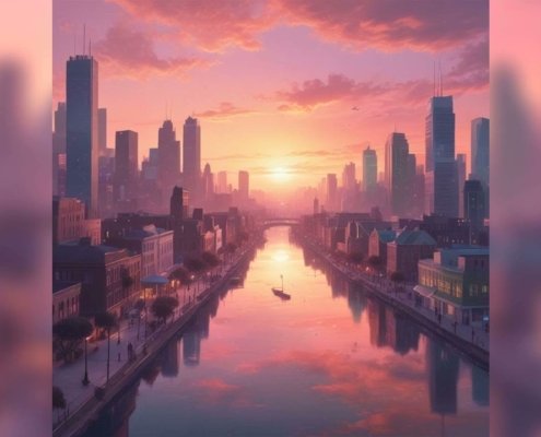 Bitcoin City Sunset Relax Lofi Track | Lo-Fi World Relaxing Tunes
