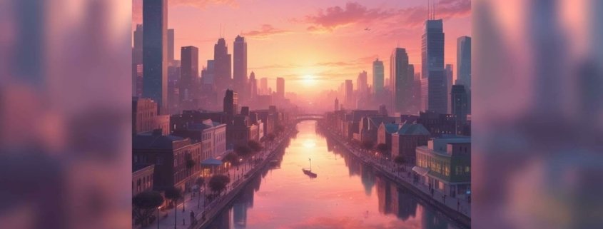 Bitcoin City Sunset Relax Lofi Track | Lo-Fi World Relaxing Tunes