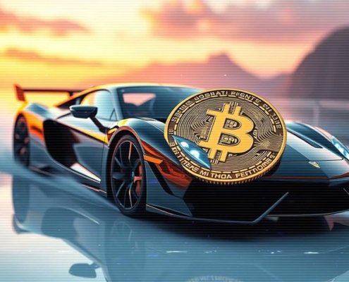 Bitcoin Racing Celestial Lofi Wave